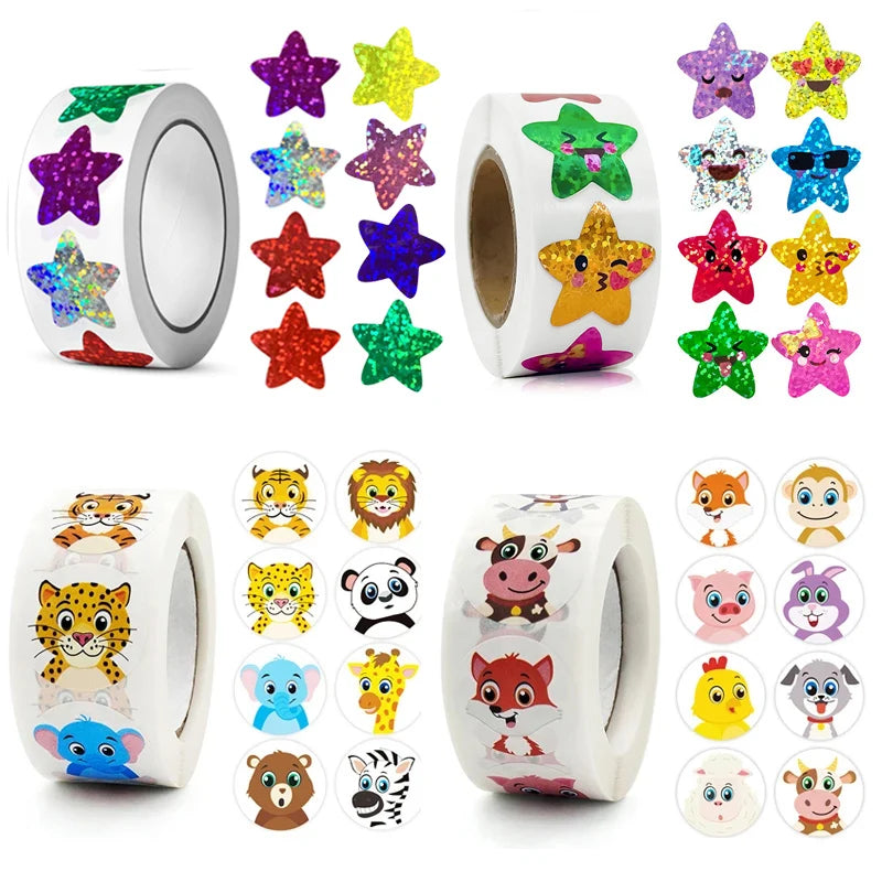 Holographic Star Sticker Roll for Kids Crafts