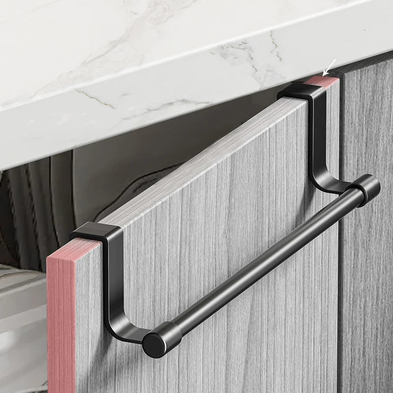 Over Cabinet Stainless Steel Towel Rack Organizer
