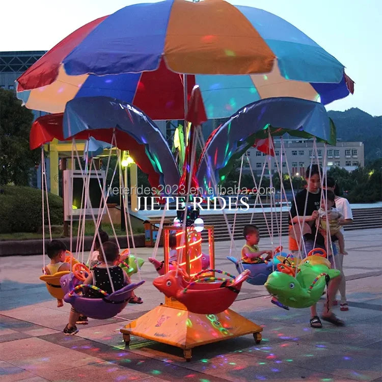 Kids Electric Flying Fish Carousel Swing Ride