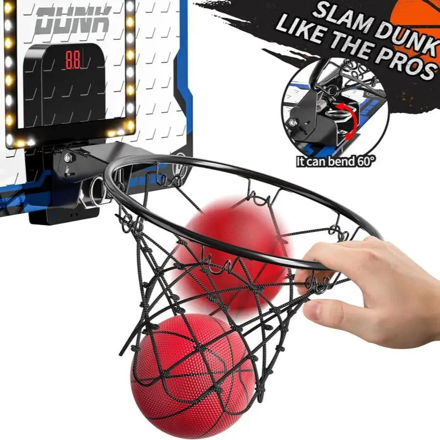 LED Light Wall-Mounted Basketball Hoop Game Set