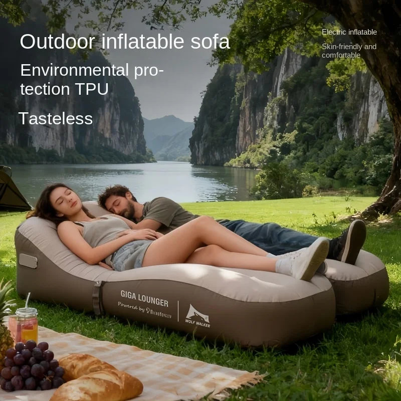 Automatic Camping Inflatable Sofa Chair With Air Pump