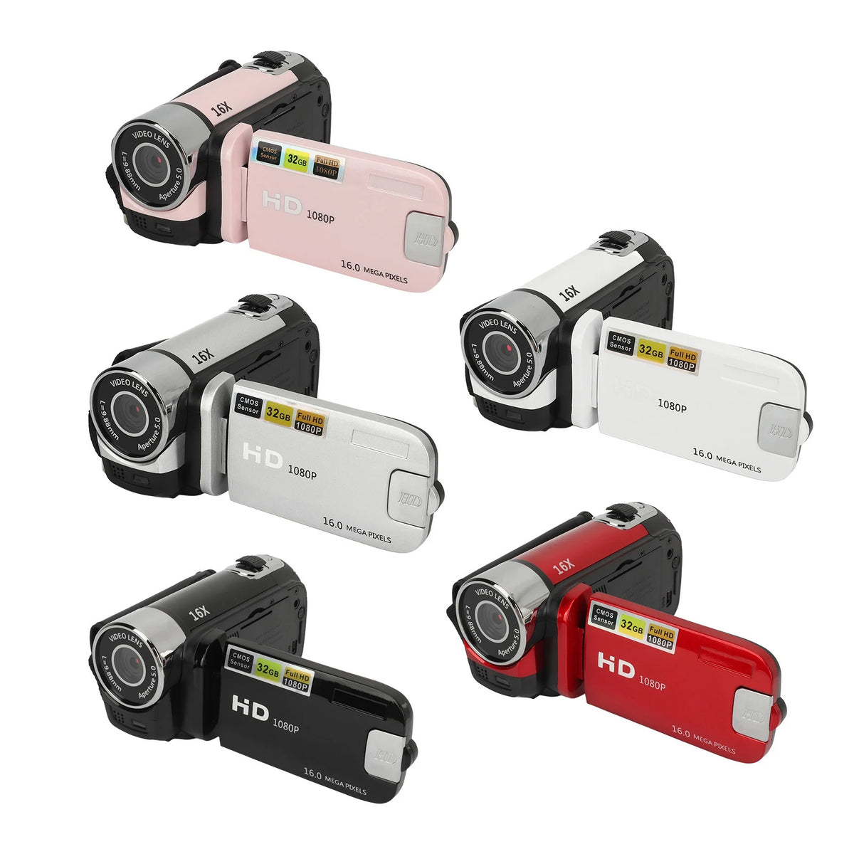 1080P HD Digital Camera With 2.4" Rotating Screen