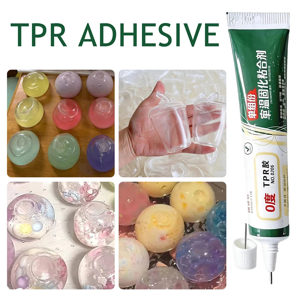 TPR Craft Glue for Squishy Toy Repair – Clear, Flexible Bond