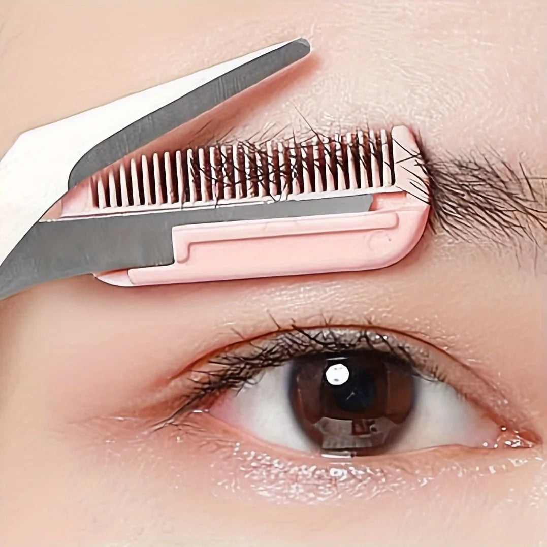Eyebrow Trimming Scissors With Comb – Precise Shaping Tool
