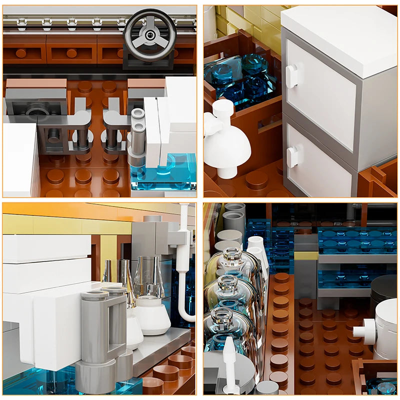 Retro RV Camper Van Building Block Model Set