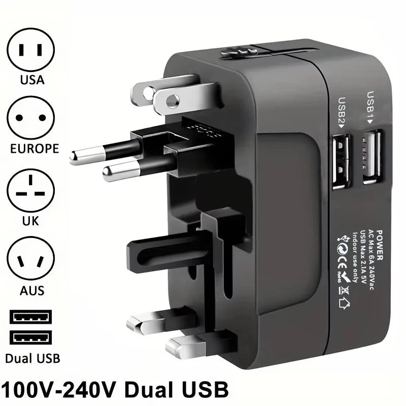 Wall AC Outlet With Dual USB Ports For Home Charging