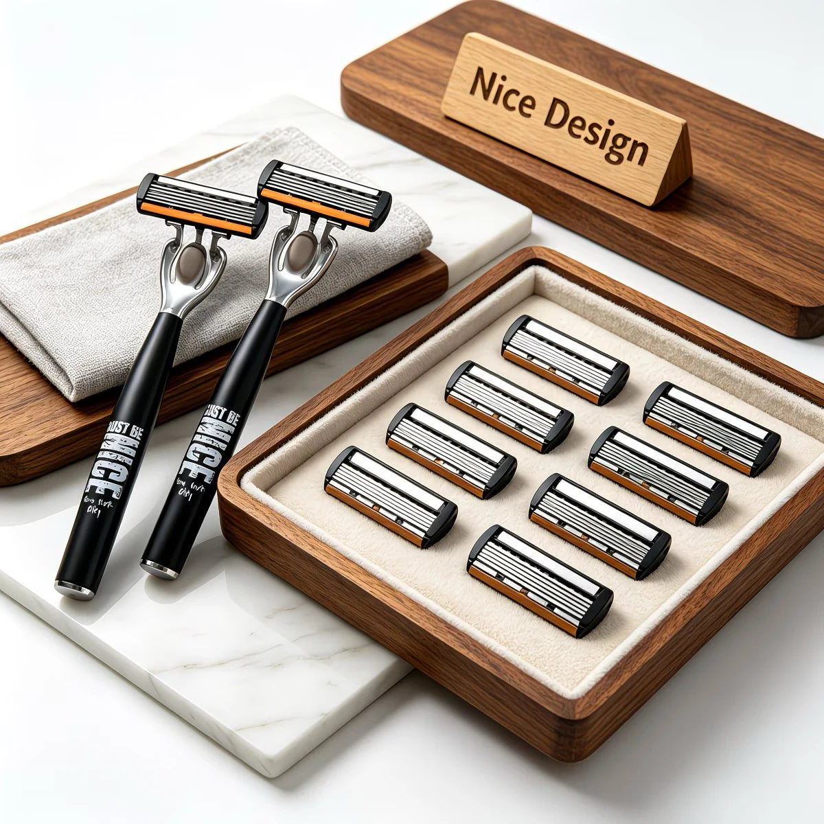 Men’s Manual Safety Razor Set With 6-Layer Blades