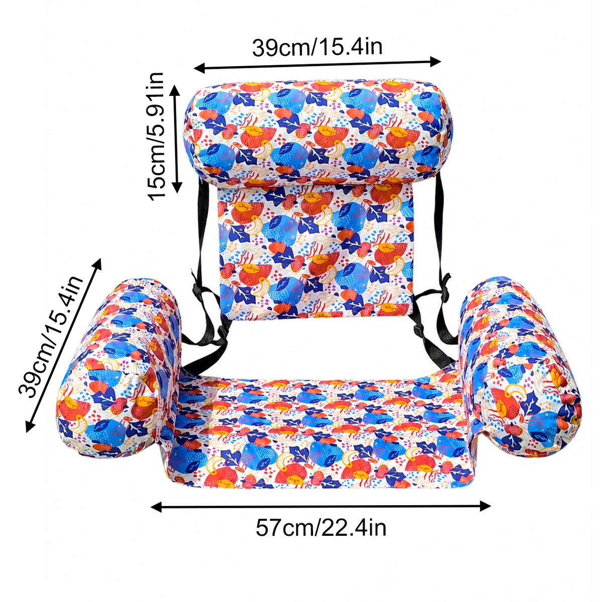 PURPLE Color Adult Inflatable Pool Lounger Chair with Arm & Backrest