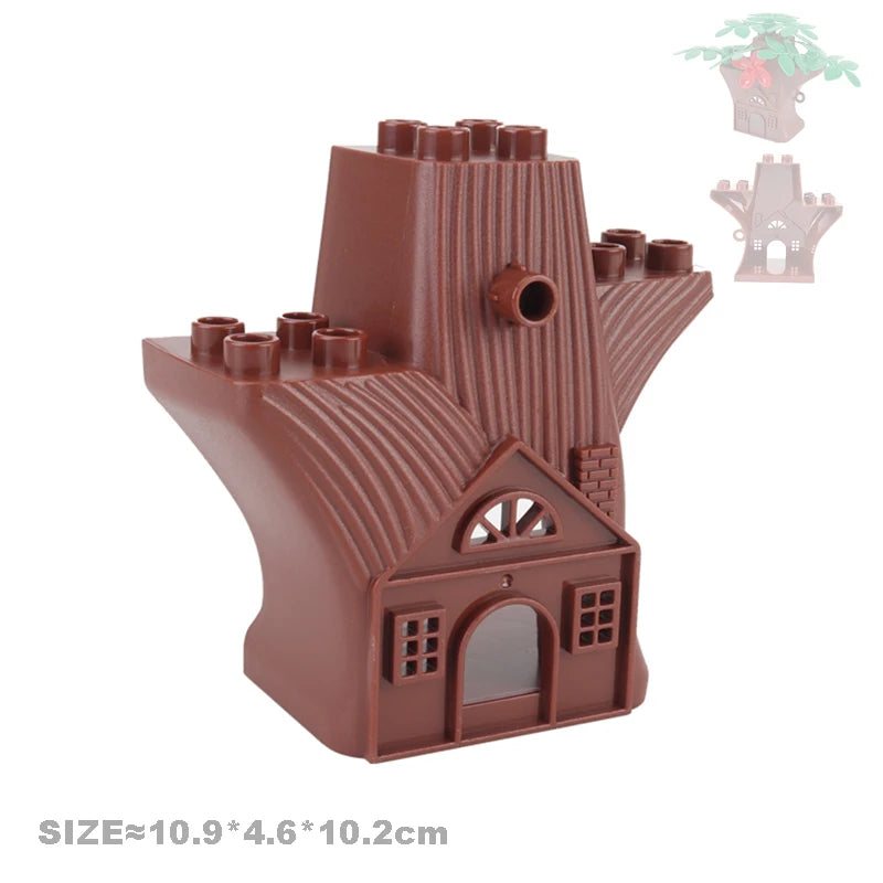 tree house Color Animal Building Block Accessories Set for Kids Play