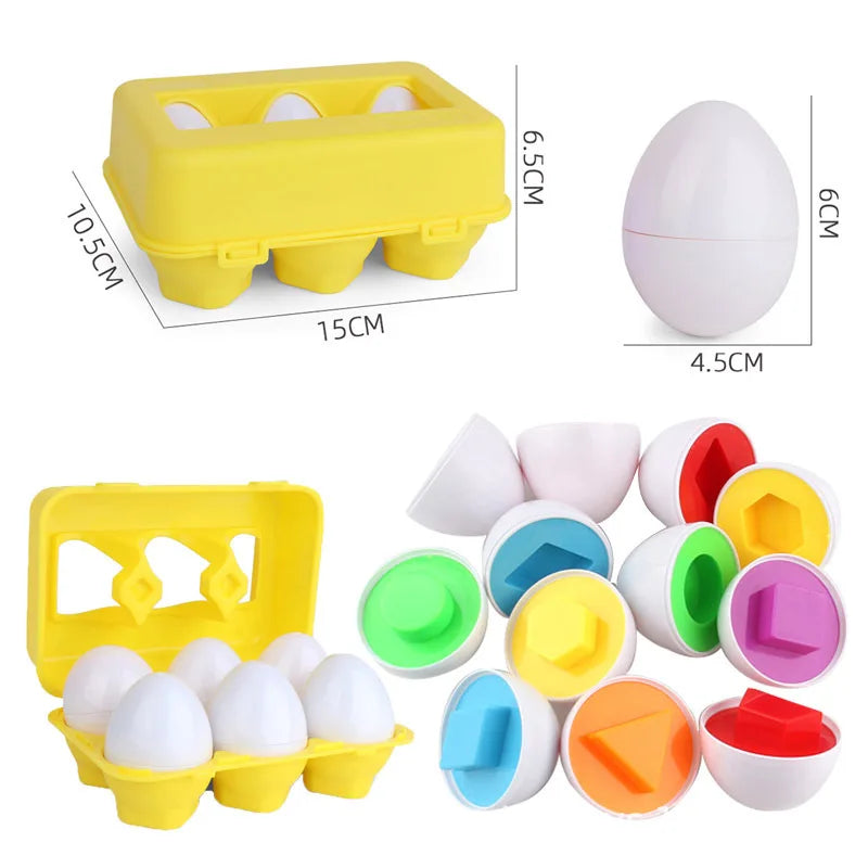 Montessori Egg Shape Matching Puzzle Toy for Toddlers