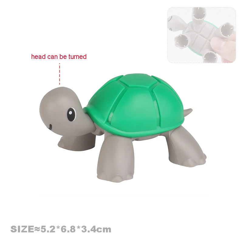 Cute turtle Color Animal Building Block Accessories Set for Kids Play