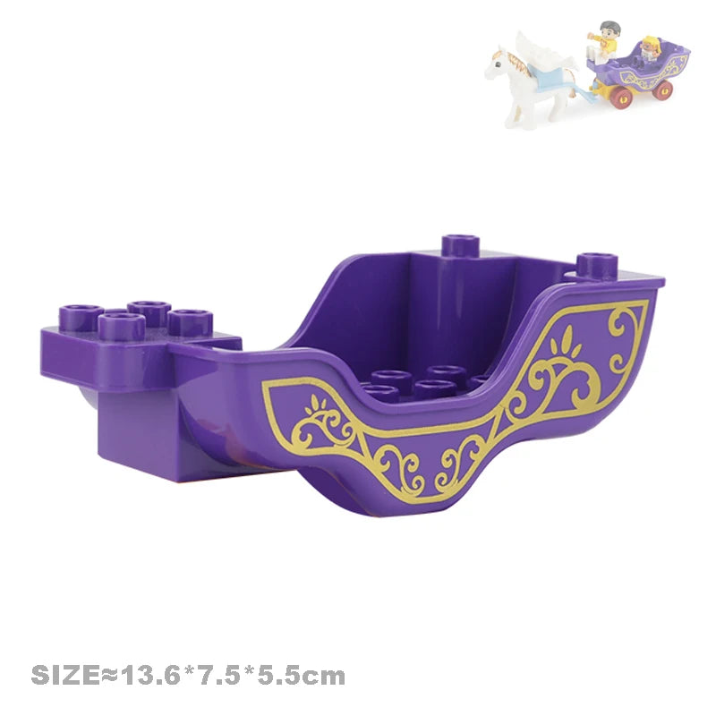 Purple car seat Color Animal Building Block Accessories Set for Kids Play