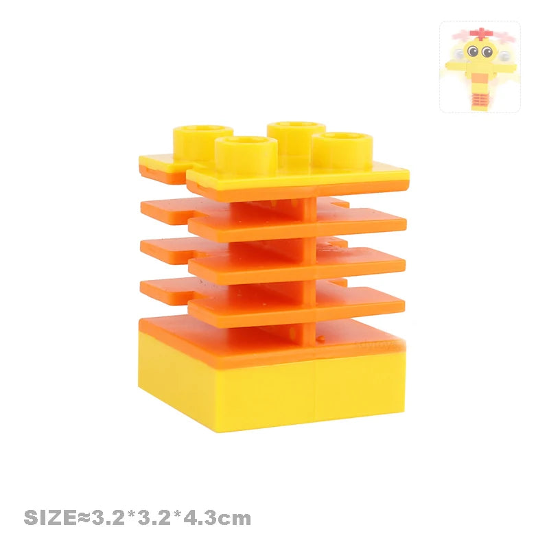 Swing cube Color Animal Building Block Accessories Set for Kids Play