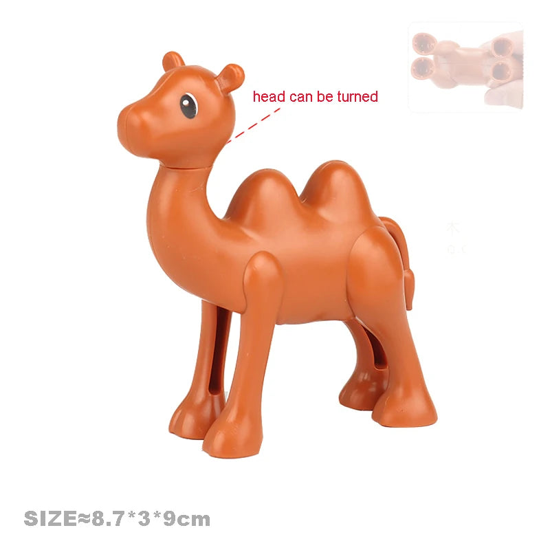 camel Color Animal Building Block Accessories Set for Kids Play
