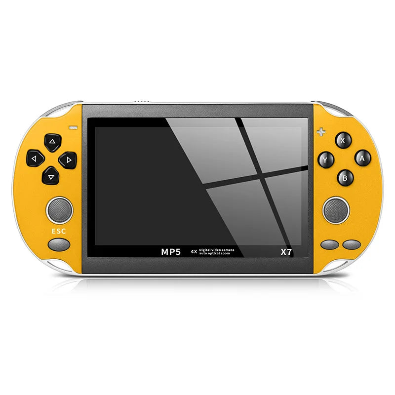 Yellow Color Retro Handheld Game Console 4.3" With 10000 Games