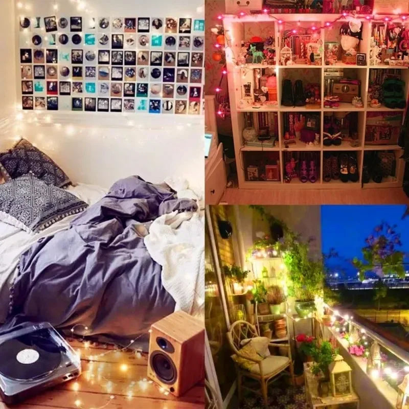 Copper Wire LED Fairy String Lights – Battery Powered Decor