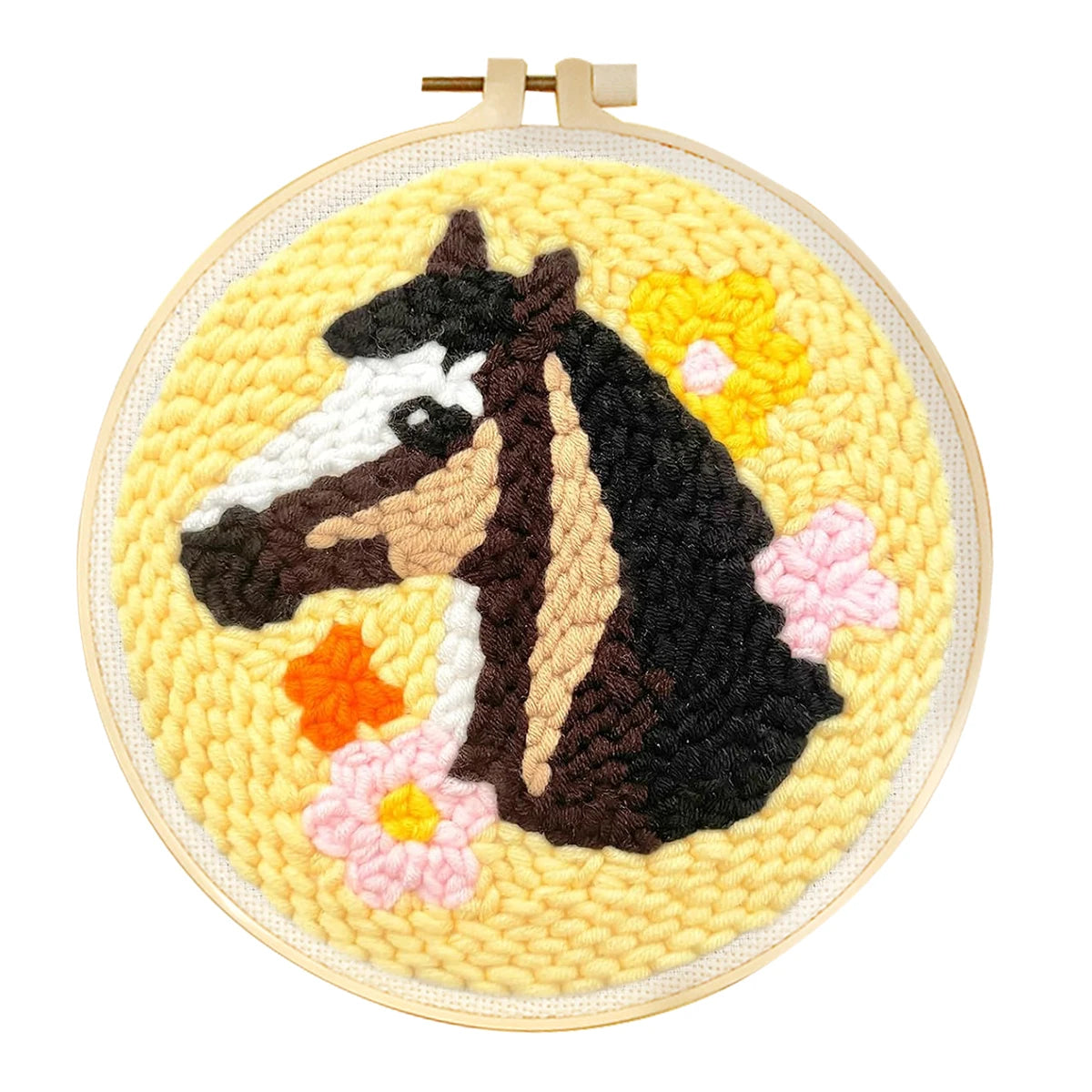 CCX-1007-2020 Color Punch Needle Embroidery Kit With Hoop – Animal Design