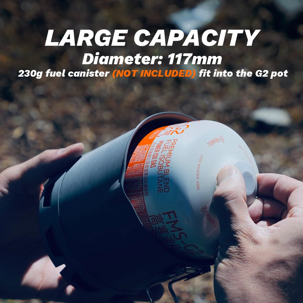 Ultralight 750 ml Camping Pot With Heat Exchanger