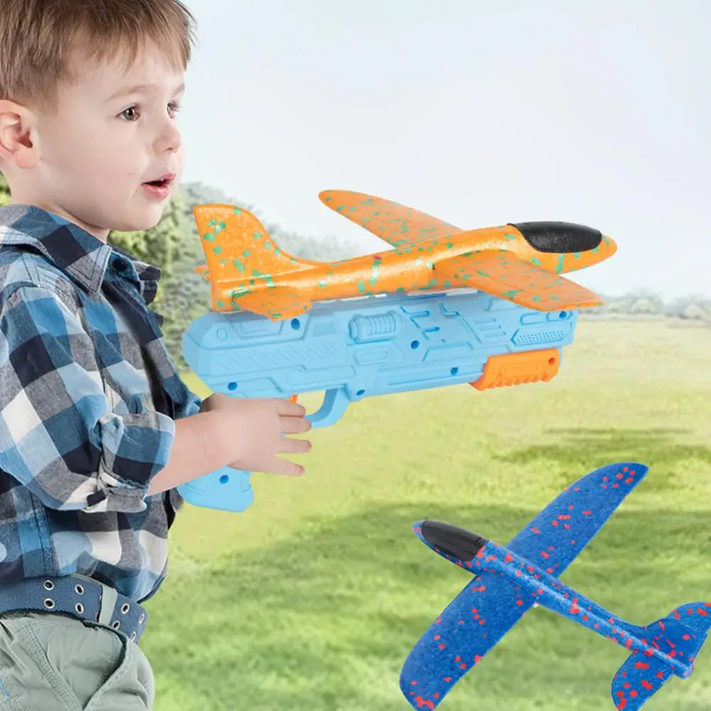 Kids Foam Aircraft Launcher Toy – Outdoor Flying Fun