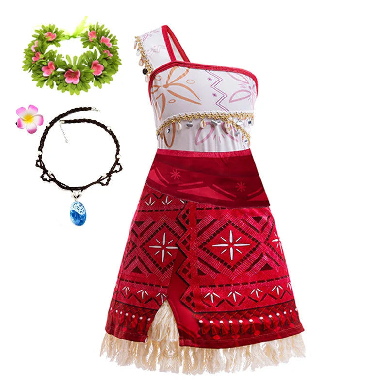 DressA Suit2 Color Girls Island Adventure Princess Costume Dress Set