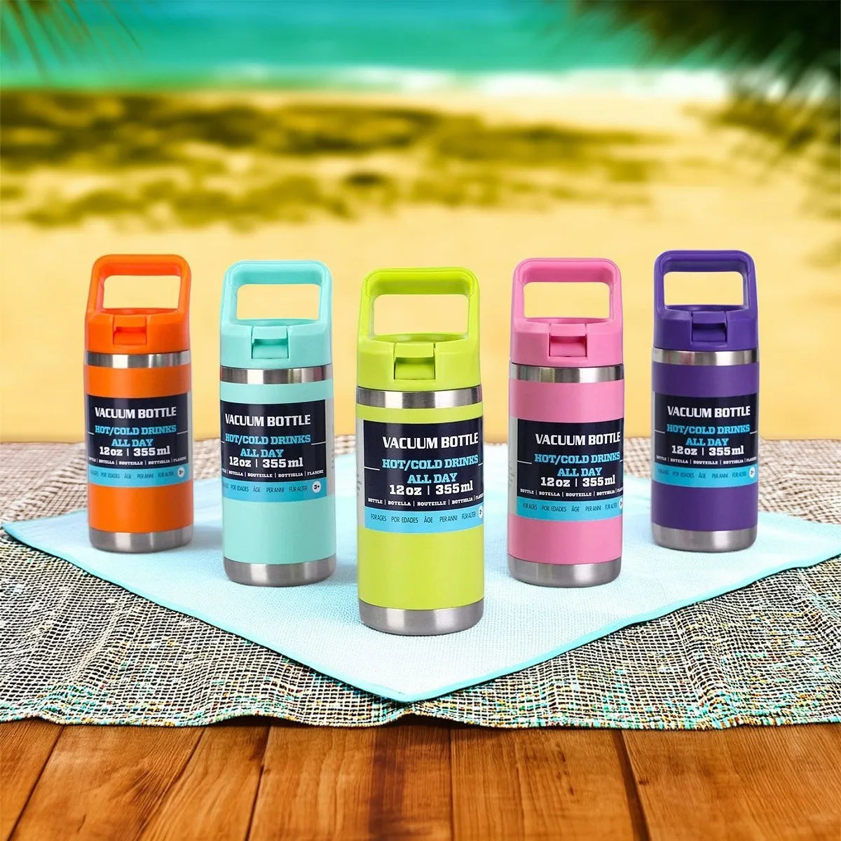 12 oz Insulated Tumbler With Handle And Straw Lid