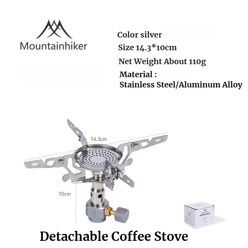 SILVER COFFEE STOVE Color Portable Camping Gas Stove 3300W Stainless Steel Burner