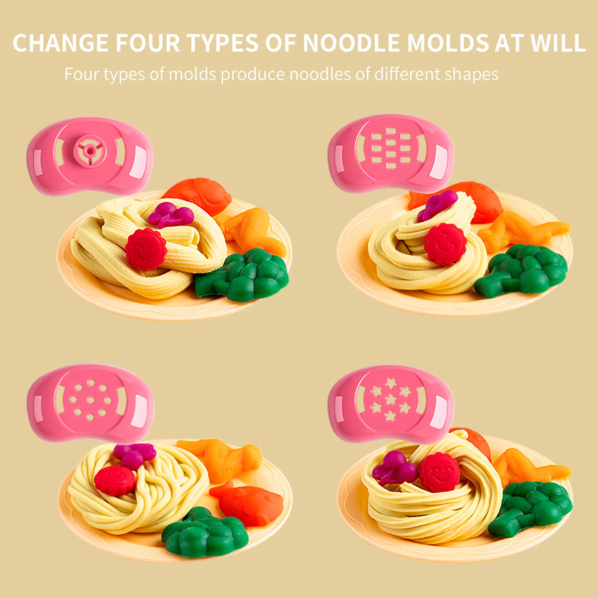 Cartoon Pig Noodle Maker Clay Play Set for Kids