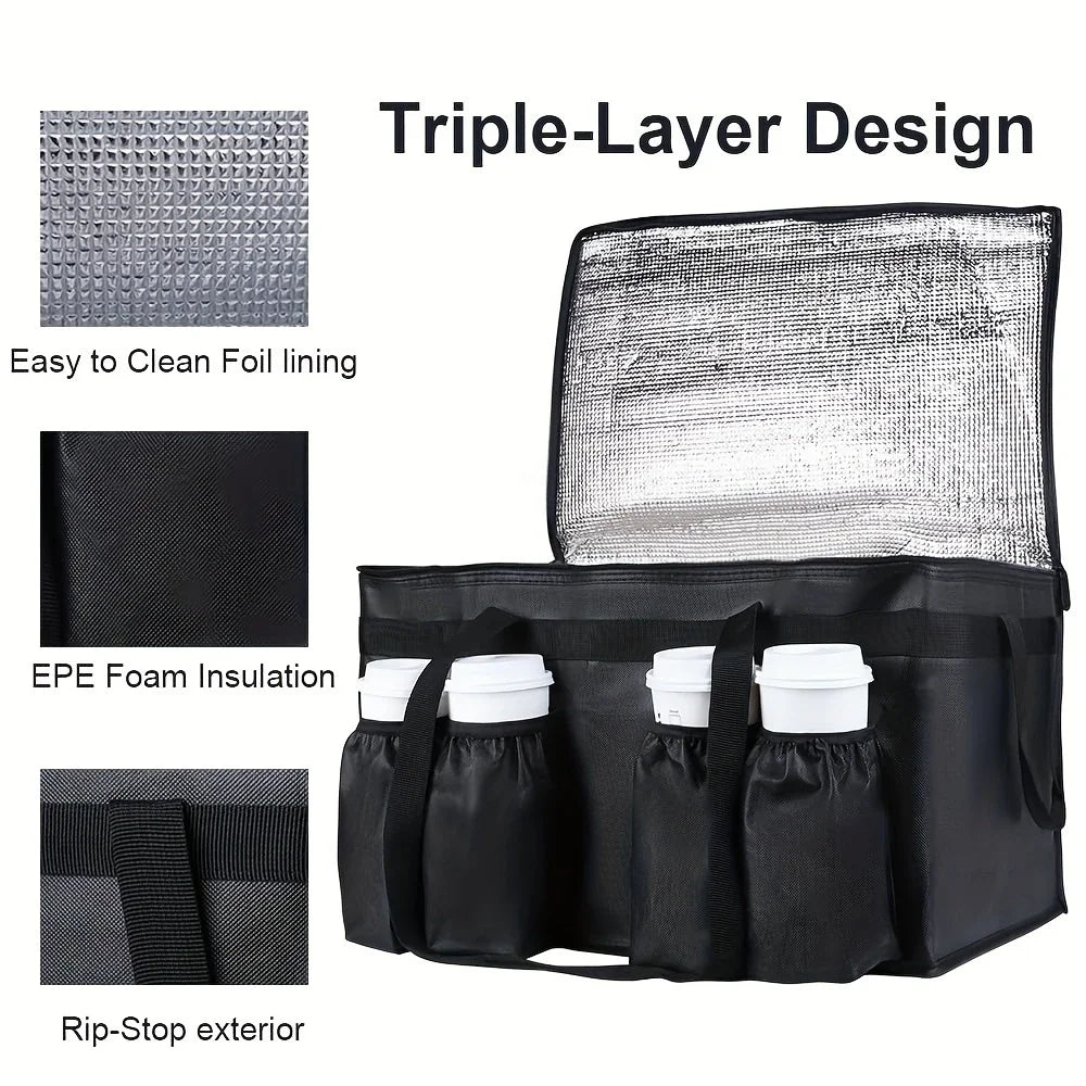 Insulated Cooler Picnic Bag With Cup Holders