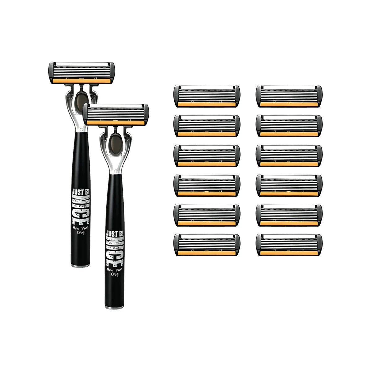 2NICE 12Cheng Color Men’s Manual Safety Razor Set With 6-Layer Blades