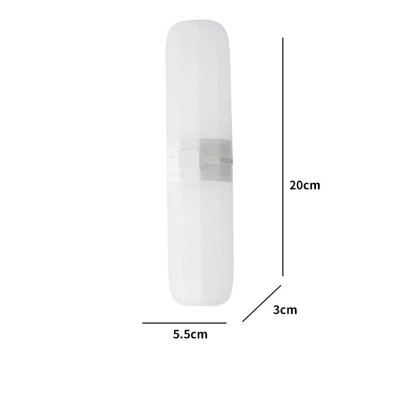 style C White Color Travel Toothbrush And Toothpaste Case – Ventilated Holder
