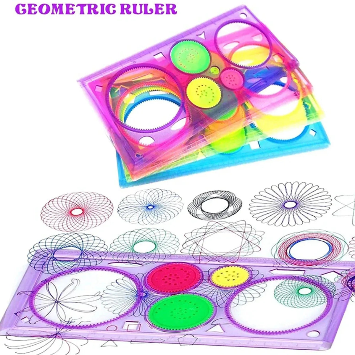 Geometry Spirograph Drawing Stencil Art Ruler Set