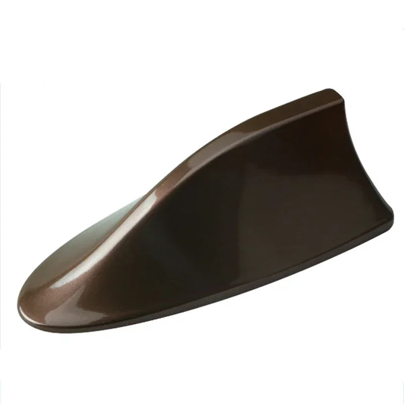 Brown 1pcs Style Shark Fin Car Radio Antenna – FM/AM Signal & Stylish Cover
