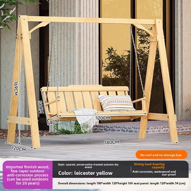 Space Swing - Uncove Color Outdoor Wooden Hanging Swing Chair For Garden Patio