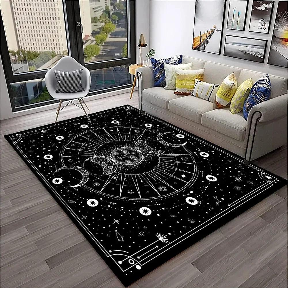 2507291098 Color Gothic Witchcraft Ouija Tarot Non-Slip Printed Area Rug