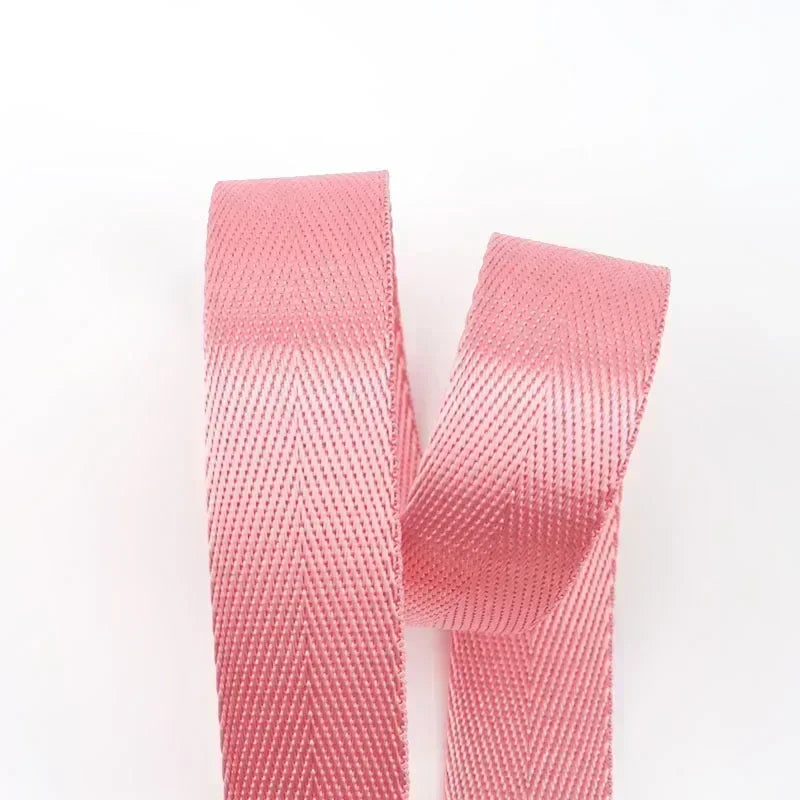 Pink Color Nylon Webbing Strap Tape for Bags and Backpacks