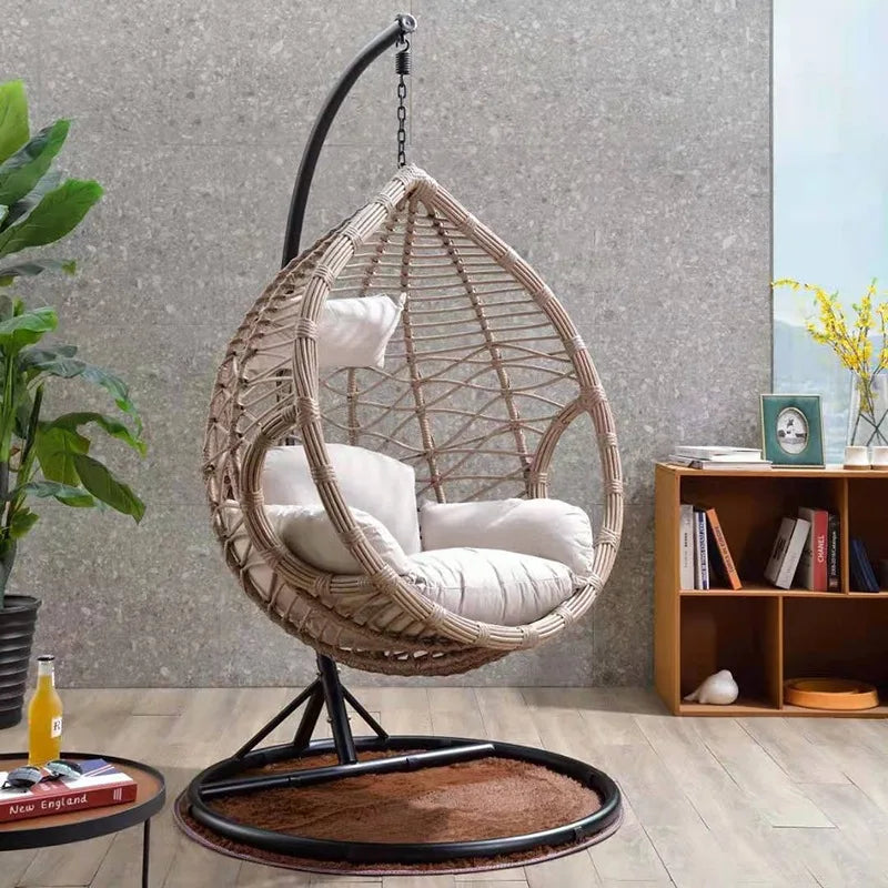 Outdoor Hanging Rattan Swing Chair – Balcony & Garden Seat
