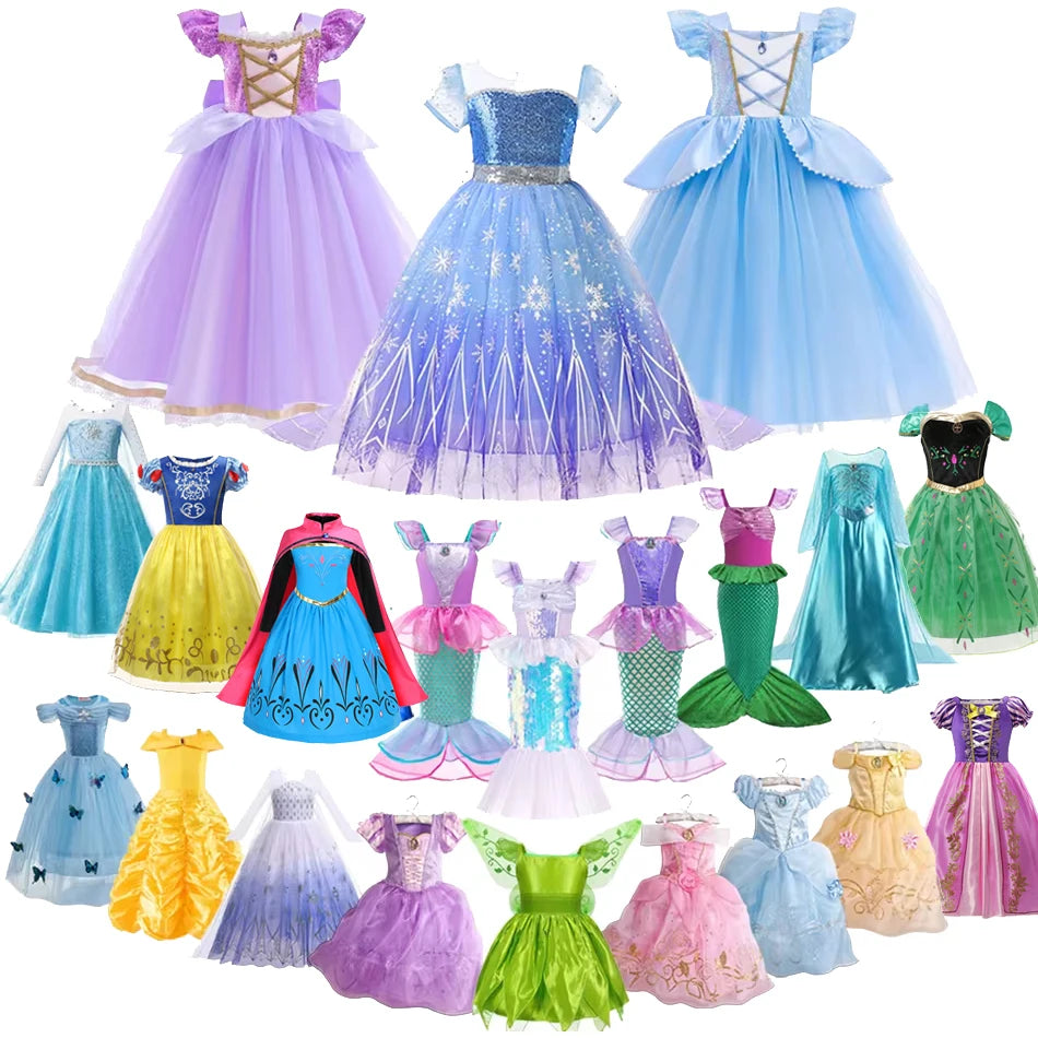 Girls Princess Costume Dress – Long Sleeve Party Outfit