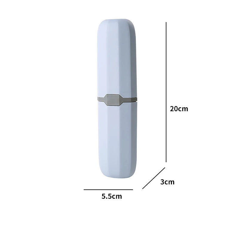 style C Blue Color Travel Toothbrush And Toothpaste Case – Ventilated Holder