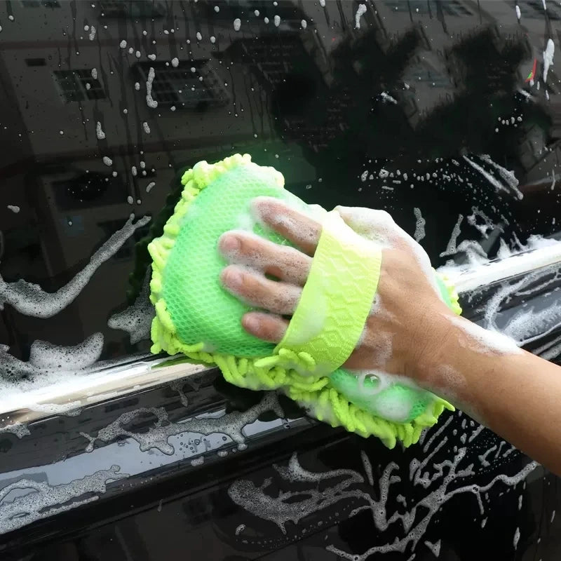 Microfiber Car Wash Sponge and Cleaning Mitt Set