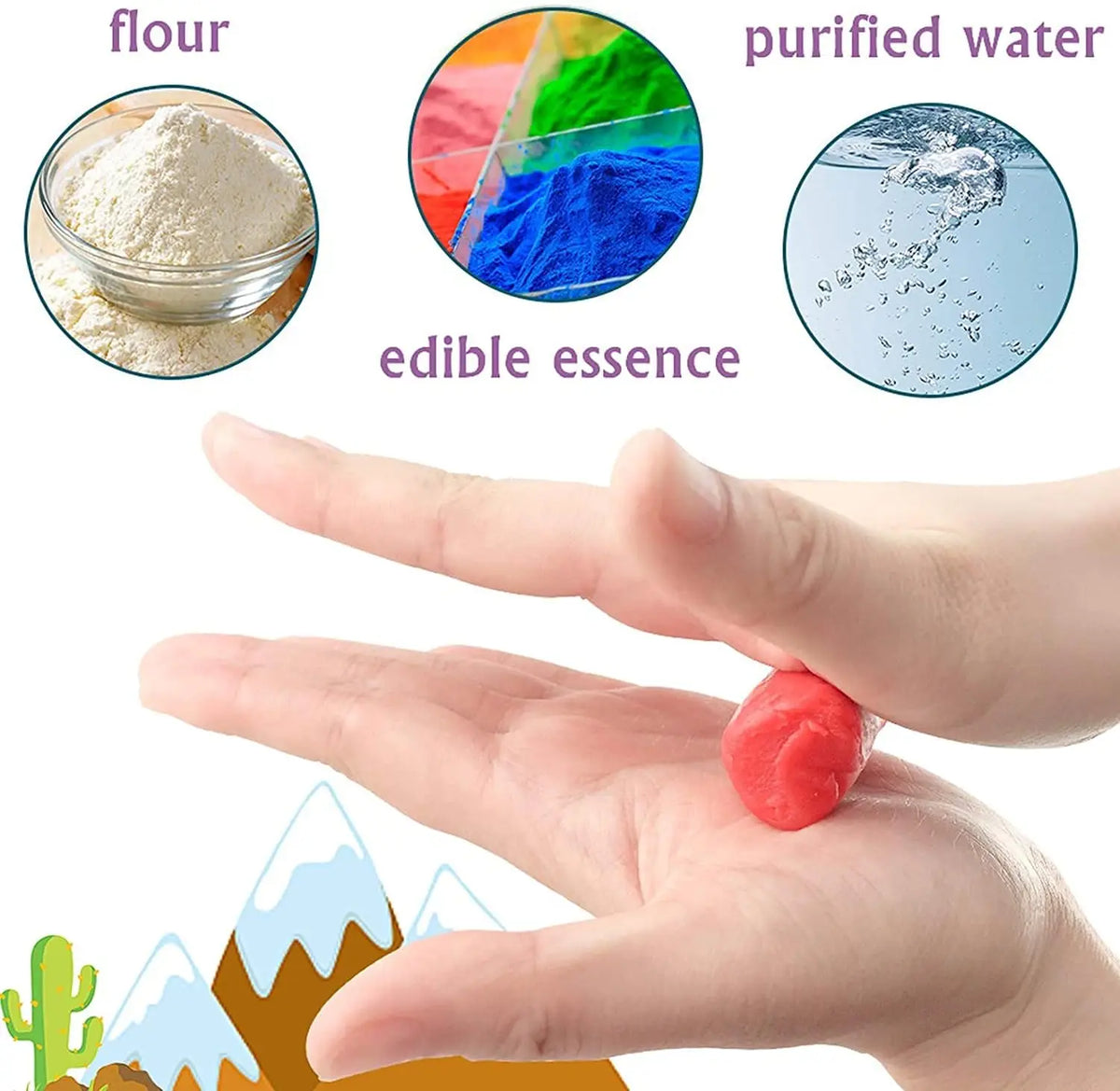 Dinosaur Playdough Craft Set for Kids with Molds