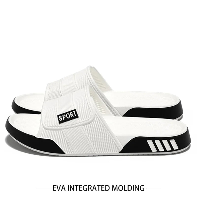 Beige Color Men’s EVA Slide Sandals Soft Cushion Indoor Outdoor