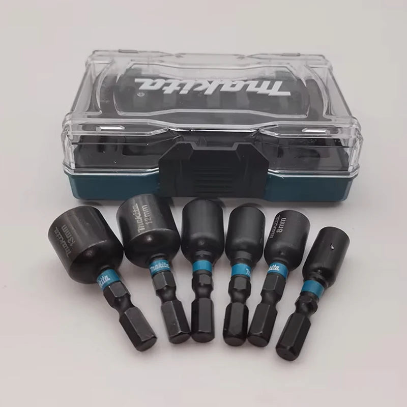 Magnetic Impact Nut Driver Bit Set With Case, 6-Piece