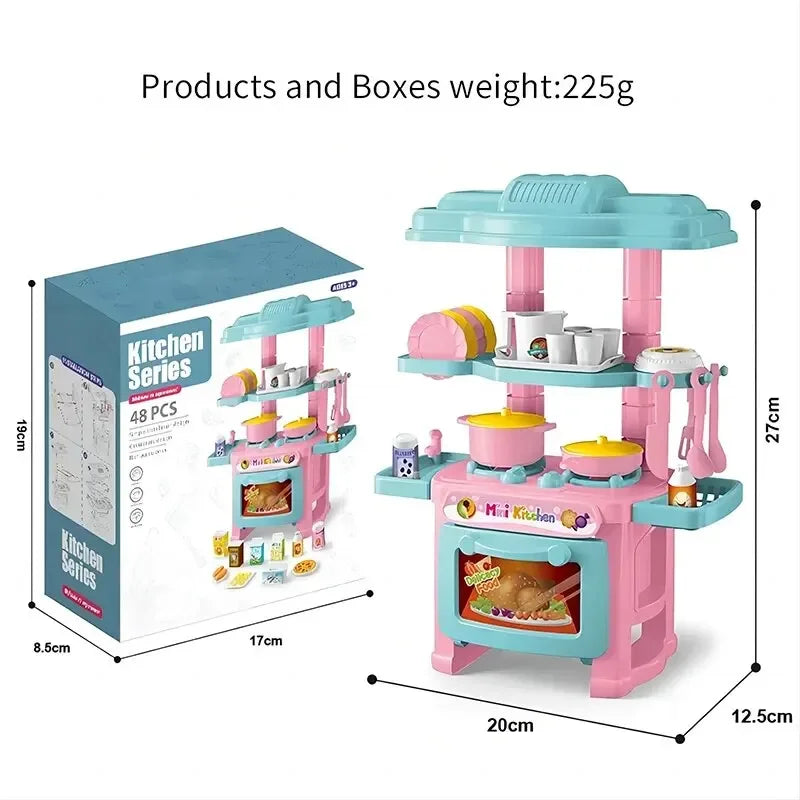 Mini Kitchen Play Set For Kids – Pretend Cooking Toy