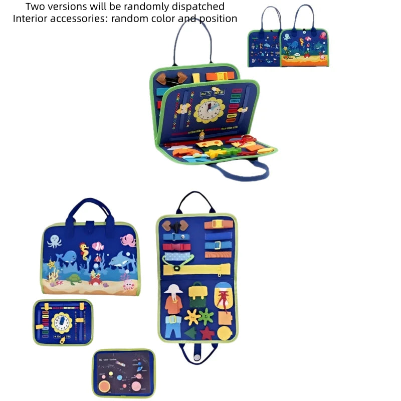 Montessori Busy Board Toy For Early Motor Skills