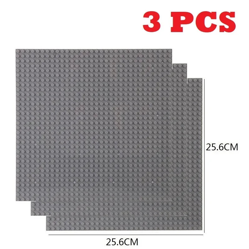 32X32 Dark Grey Color Plastic Base Plate Building Bricks Compatible Blocks Set
