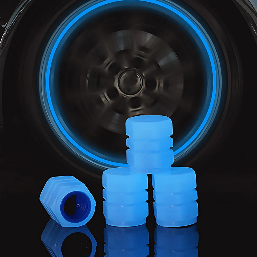 Luminous Tire Valve Caps For Car & Bike Wheels
