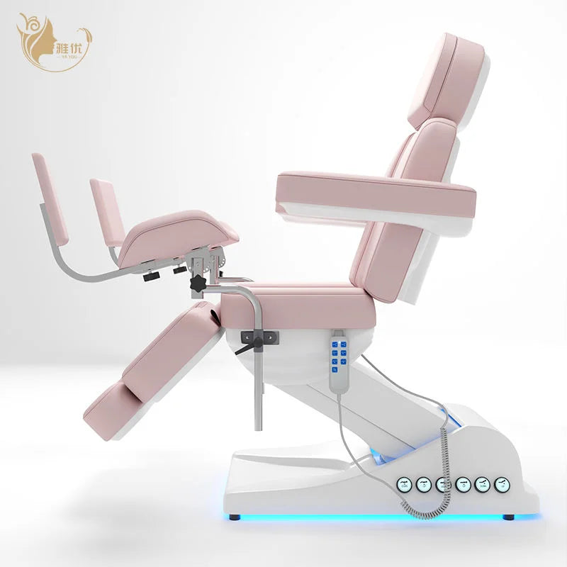 Electric Massage Table With Metal Frame And Faux Leather