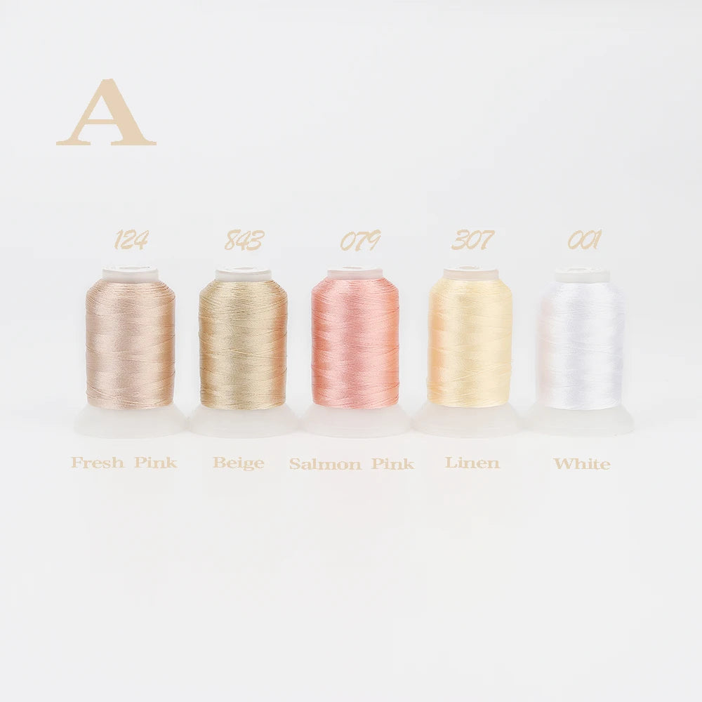 124 843 079 307 001 Color 40wt Polyester Embroidery Thread Set 60 Colors 550 Yards
