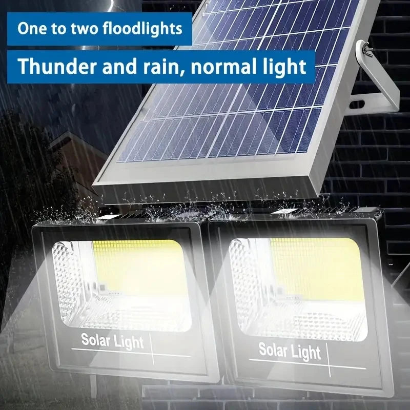 Dual Head Solar LED Flood Light 400W IP65 Outdoor