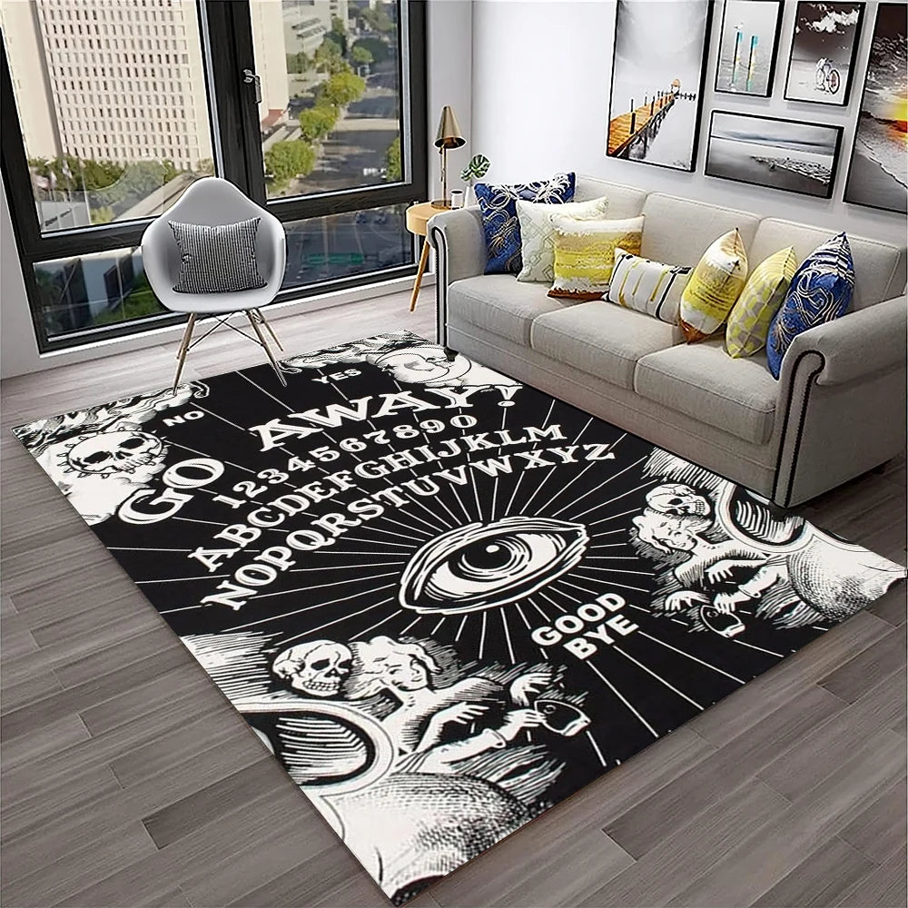 2507291115 Color Gothic Witchcraft Ouija Tarot Non-Slip Printed Area Rug